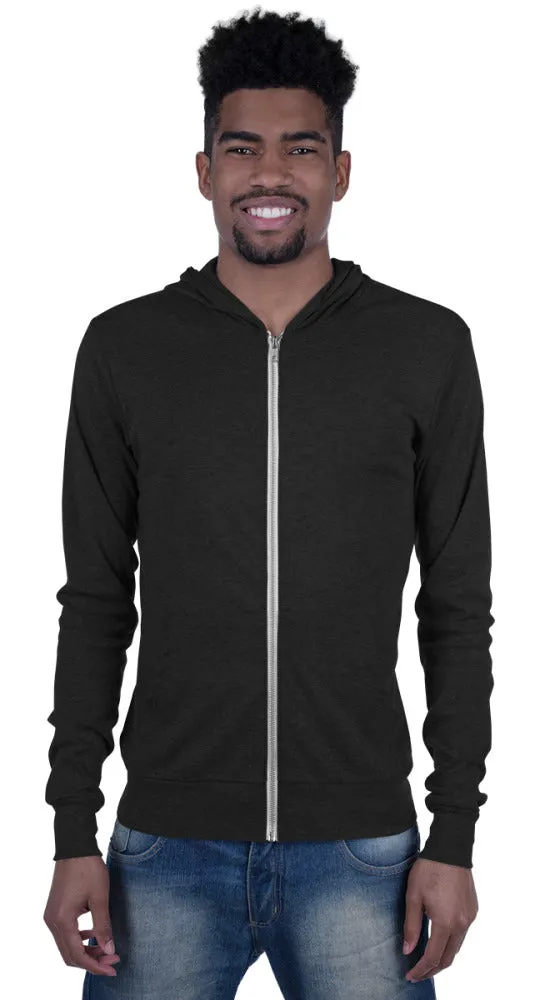 zip hoodie - kissing tile design - pride colors - unisex