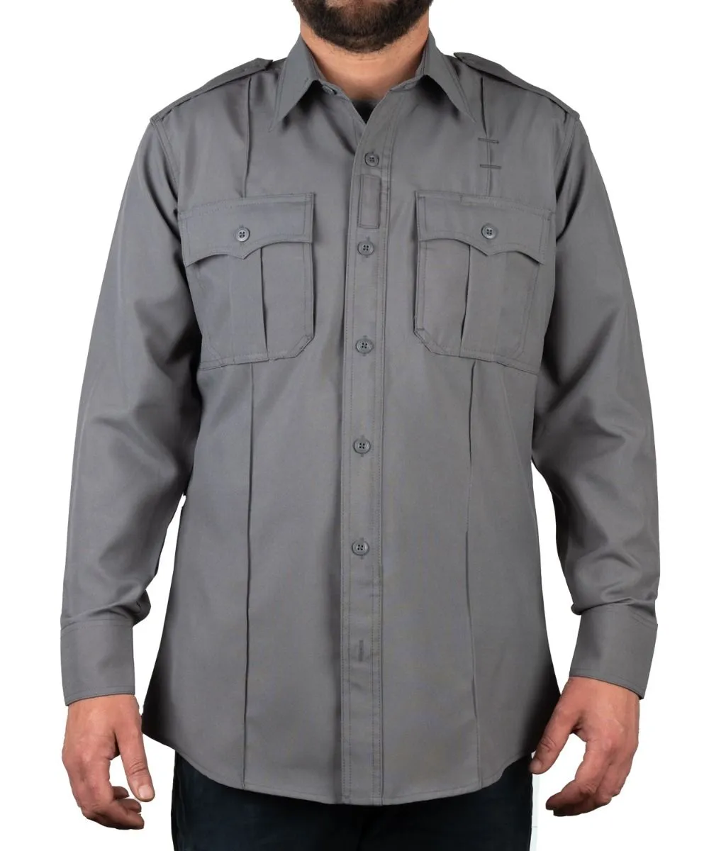 Zippered Long Sleeve Uniform Shirt